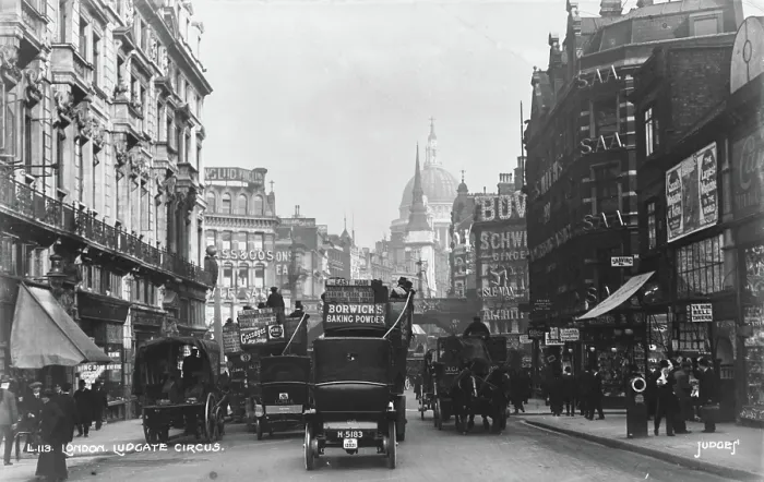 Framed Print : Ludgate Circus in Historical London Framed Print : Ludgate Circus in Historical London