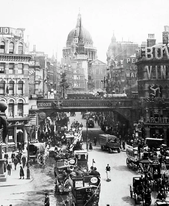 Framed Print : Ludgate Circus London Victorian period Framed Print : Ludgate Circus London Victorian period
