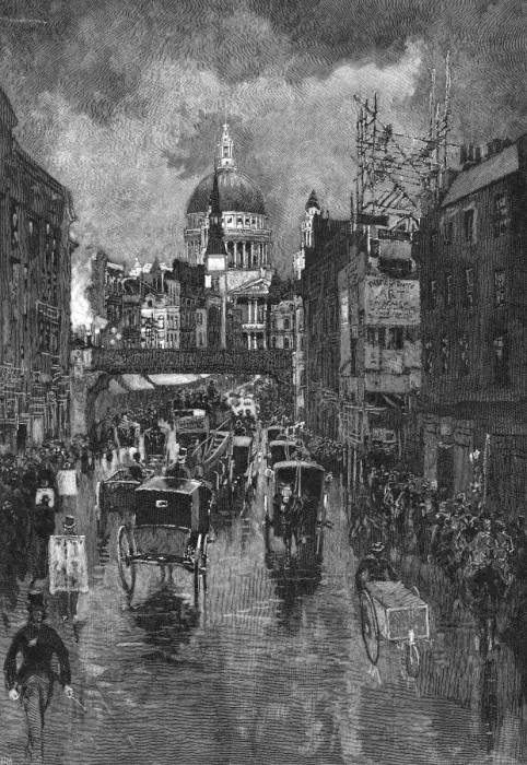 Framed Print : Ludgate Hill Framed Print : Ludgate Hill