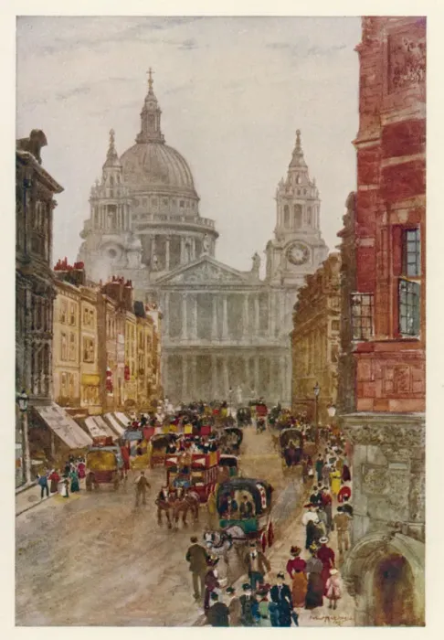 Framed Print : LUDGATE HILL / 1909 Framed Print : LUDGATE HILL / 1909