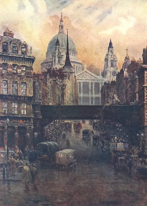 Framed Print : Ludgate Hill / 1918 Framed Print : Ludgate Hill / 1918