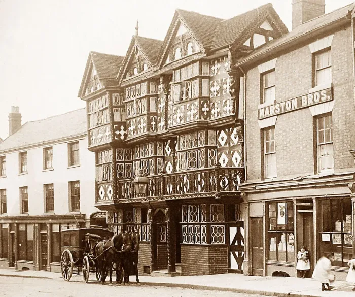Framed Print : Ludlow Feathers Hotel Victorian period Framed Print : Ludlow Feathers Hotel Victorian period