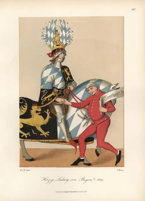 Framed Print : Ludwig, Duke of Bavaria (died 1449), mounted Framed Print : Ludwig, Duke of Bavaria (died 1449), mounted