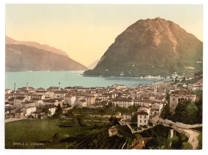 Framed Print : Lugano, general view, Tessin, Switzerland Framed Print : Lugano, general view, Tessin, Switzerland