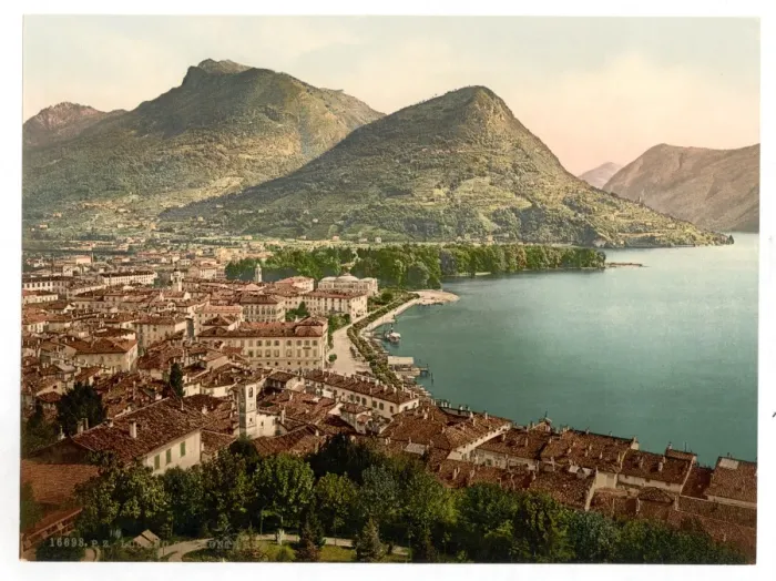 Framed Print : Lugano, and Monte Bre, Tessin, Switzerland Lugano, and Monte Framed Print : Lugano, and Monte Bre, Tessin, Switzerland Lugano, and Monte