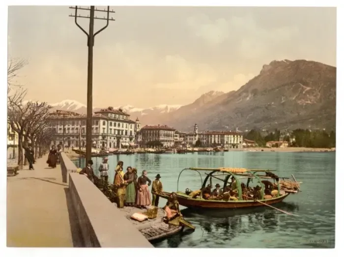 Framed Print : Lugano, on the quay, Tessin, Switzerland Framed Print : Lugano, on the quay, Tessin, Switzerland