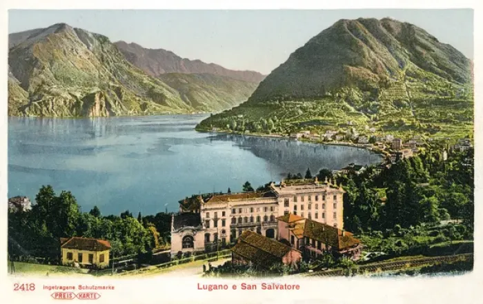 Framed Print : Lugano and San Salvatore mountain, Switzerland Framed Print : Lugano and San Salvatore mountain, Switzerland