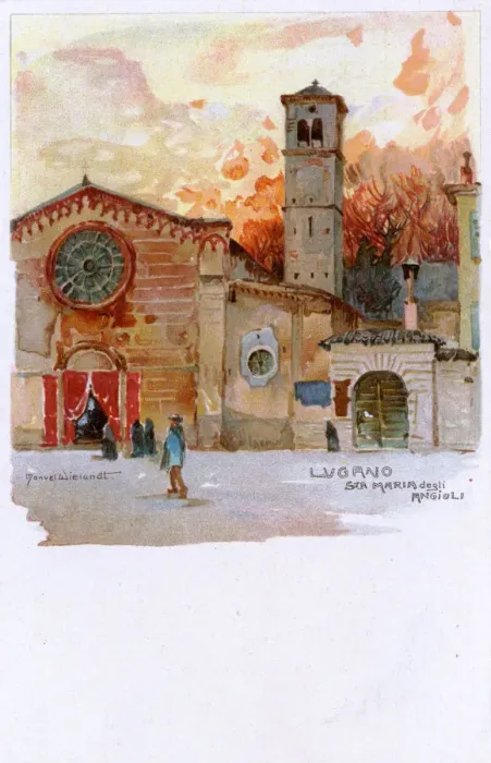 Framed Print : Lugano, Switzerland - Church of Santa Maria degli Angioli