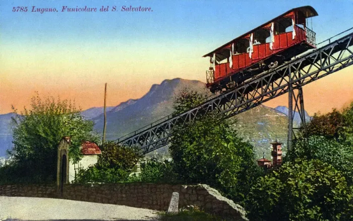 Framed Print : Lugano, Switzerland - Monte San Salvatore funicular Framed Print : Lugano, Switzerland - Monte San Salvatore funicular