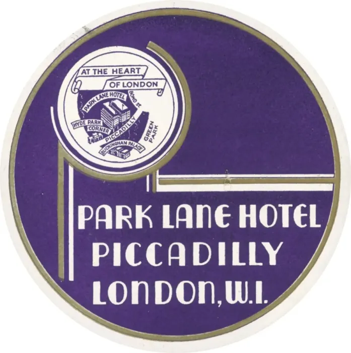 Framed Print : Luggage label for the Park Lane Hotel Framed Print : Luggage label for the Park Lane Hotel