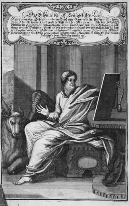 Framed Print : Luke.. circa 18th century Framed Print : Luke.. circa 18th century