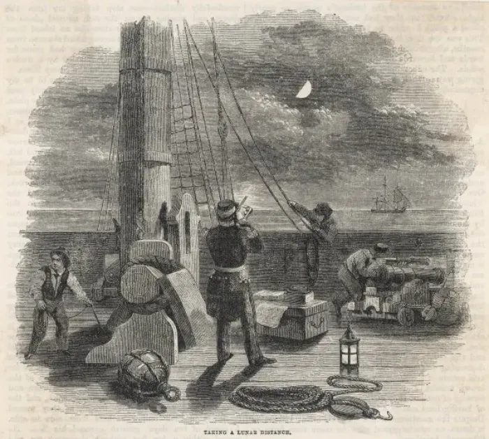 Framed Print : Lunar Navigation / 1862 Framed Print : Lunar Navigation / 1862