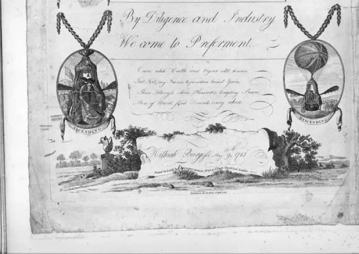Framed Print : Lunardis new balloon 1785 Framed Print : Lunardis new balloon 1785