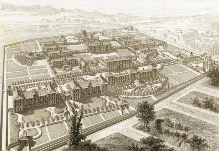 Framed Print : LUNATIC ASYLUM 1877 Framed Print : LUNATIC ASYLUM 1877