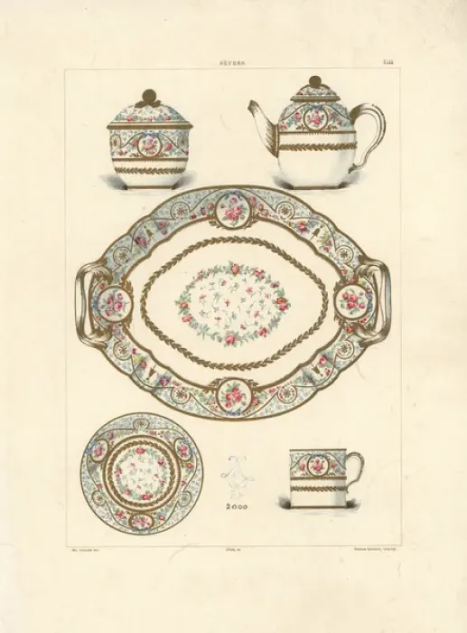 Framed Print : Lunch service called Solitaire, 1779 Framed Print : Lunch service called Solitaire, 1779