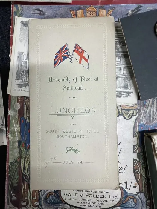 Framed Print : Luncheon menu, Assembly of Fleet at Spithead, Southampton Framed Print : Luncheon menu, Assembly of Fleet at Spithead, Southampton