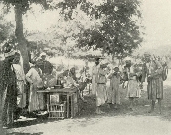Framed Print : Luncheon in the streets of Cairo, Egypt Framed Print : Luncheon in the streets of Cairo, Egypt
