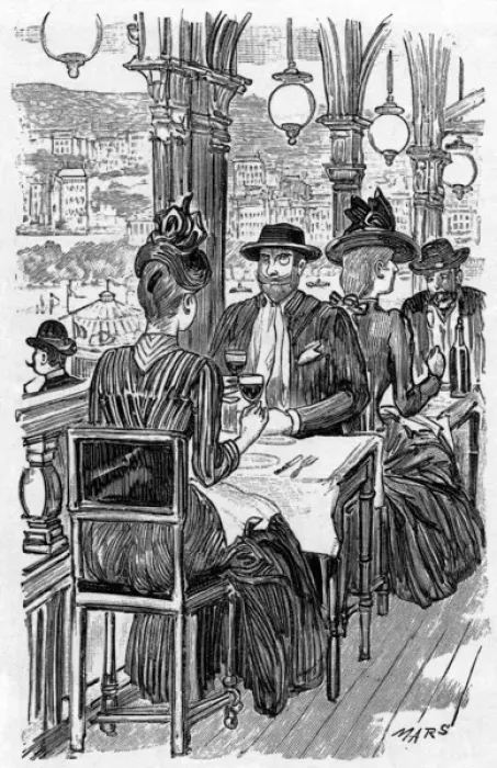 Framed Print : Lunching in a restaurant of the Eiffel Tower, first platform Framed Print : Lunching in a restaurant of the Eiffel Tower, first platform