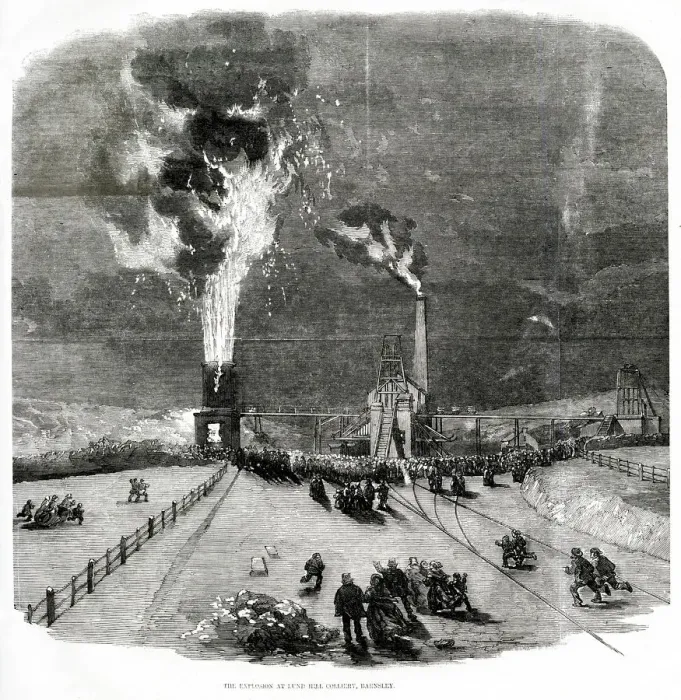 Framed Print : Lung Hill Colliery explosion 1857 Framed Print : Lung Hill Colliery explosion 1857