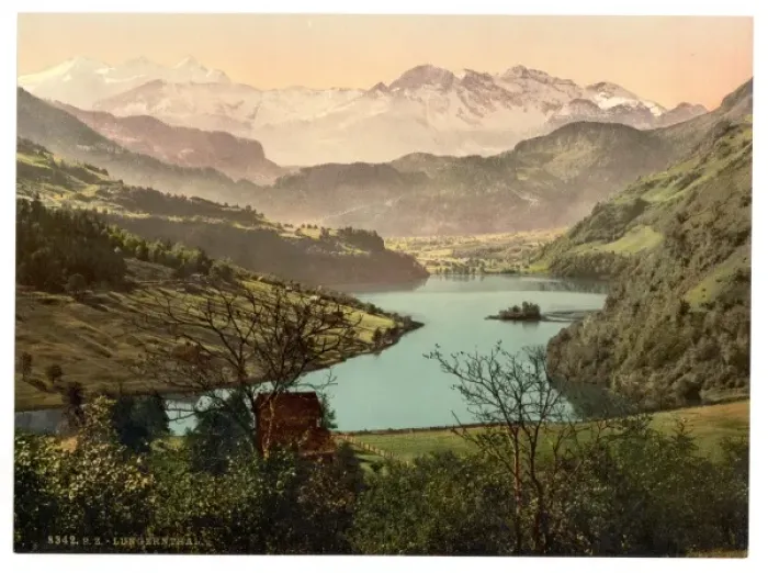 Framed Print : Lungern, general view, Switzerland Framed Print : Lungern, general view, Switzerland