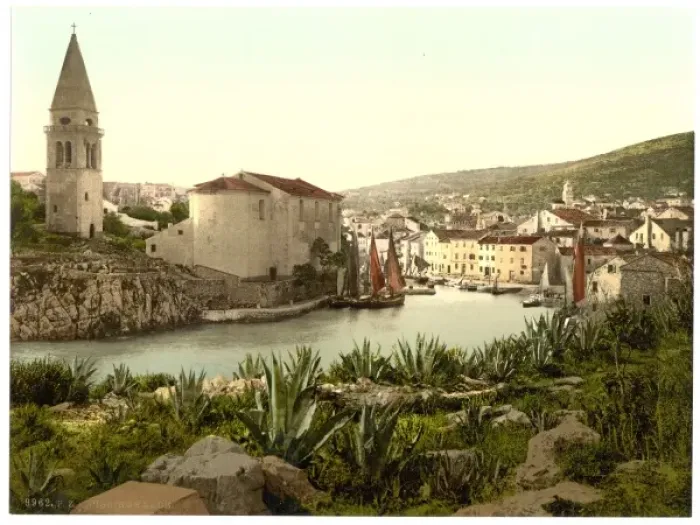 Framed Print : Lussin-Grande (i. e. Lussingrande), general view, Istria, Au Framed Print : Lussin-Grande (i. e. Lussingrande), general view, Istria, Au