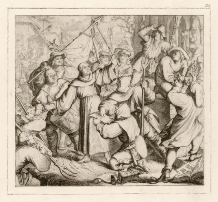Framed Print : Luther Condemns Peasants Framed Print : Luther Condemns Peasants