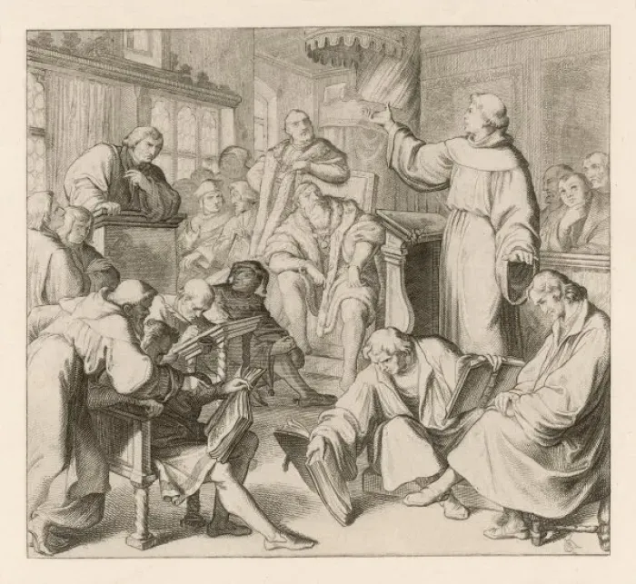 Framed Print : Luther Eck Dispute Framed Print : Luther Eck Dispute