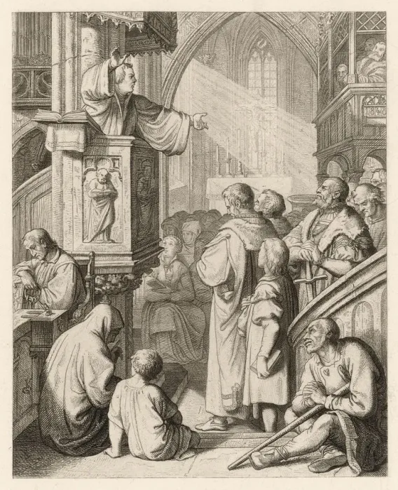 Framed Print : LUTHER IN THE PULPIT Framed Print : LUTHER IN THE PULPIT