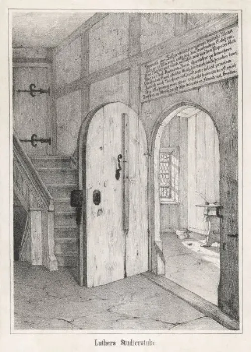Framed Print : Luther, Wartburg Door Framed Print : Luther, Wartburg Door