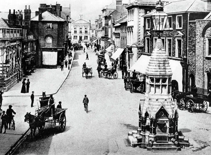 Framed Print : Luton George Street Victorian period Framed Print : Luton George Street Victorian period