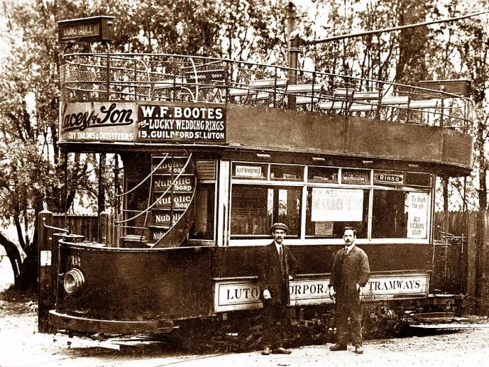 Framed Print : Luton Tram early 1900s