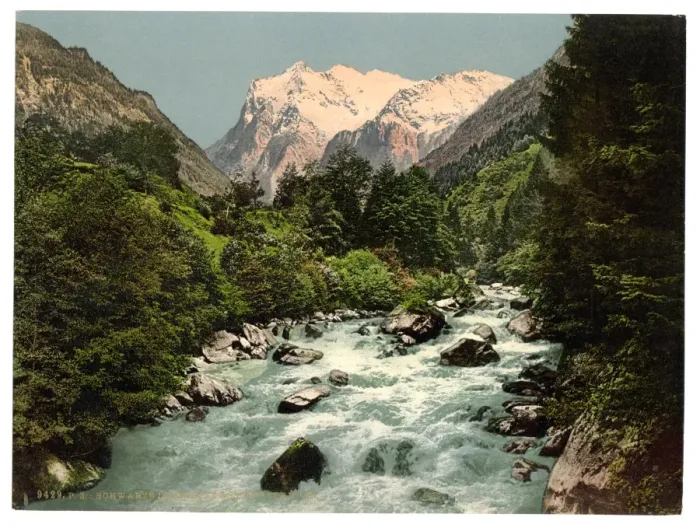 Framed Print : Lutschinen and Wetterhorn, Bernese Oberland, Switzerland Framed Print : Lutschinen and Wetterhorn, Bernese Oberland, Switzerland