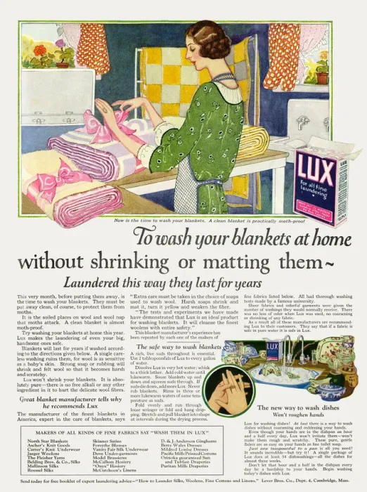 Framed Print : Lux advertisement. To wash your blankets at home. Framed Print : Lux advertisement. To wash your blankets at home.