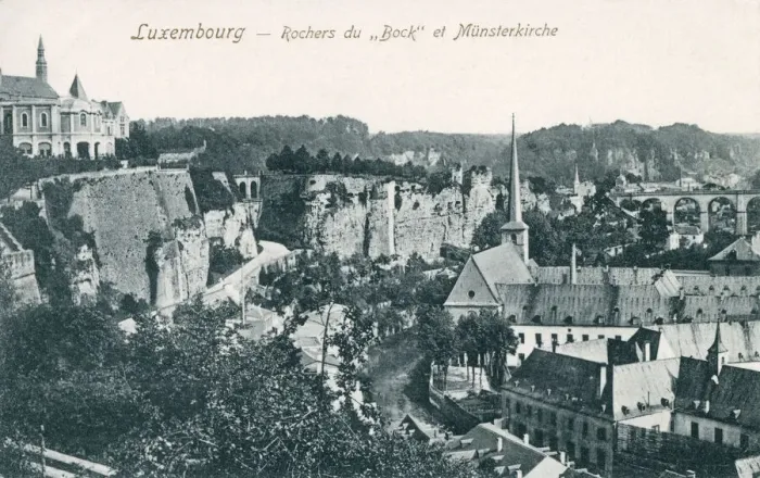 Framed Print : Luxembourg - The Bock and Church of Saint John in Grund Framed Print : Luxembourg - The Bock and Church of Saint John in Grund