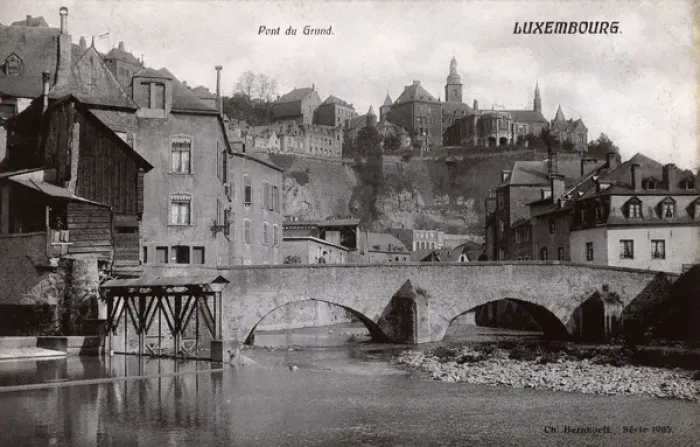Framed Print : Luxembourg City, Grund, bridge over the Alzette River Framed Print : Luxembourg City, Grund, bridge over the Alzette River