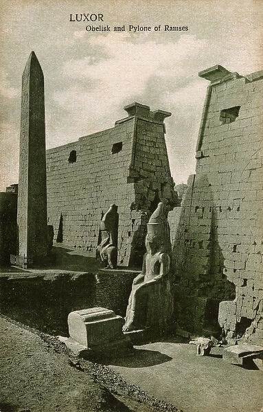 Luxor, Egypt - Obelisk and Pylon of Rameses II