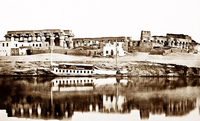 Framed Print : Luxor Temple, Egypt, Victorian period Framed Print : Luxor Temple, Egypt, Victorian period