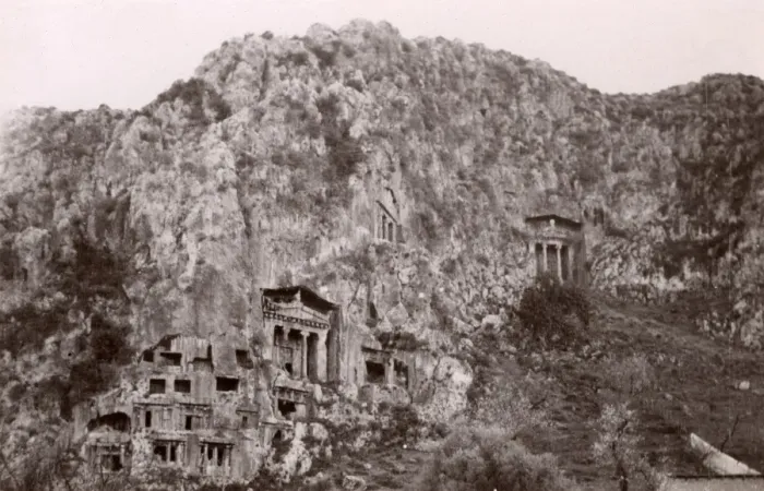 Framed Print : Lycian rock tombs - Fethiye, Turkey