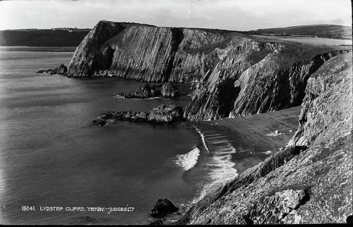 Framed Print : Lydstep Cliffs Framed Print : Lydstep Cliffs