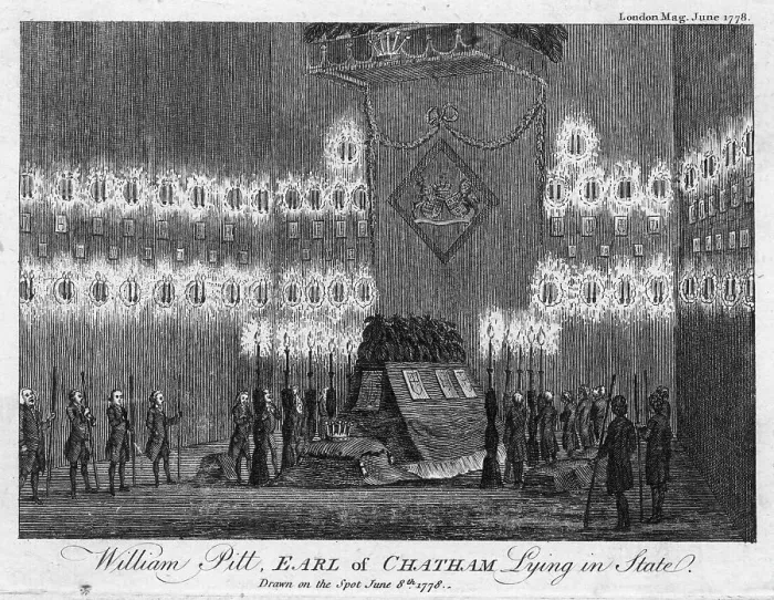 Framed Print : Lying in state of Wiliam Pitt the Elder, 1778 Framed Print : Lying in state of Wiliam Pitt the Elder, 1778