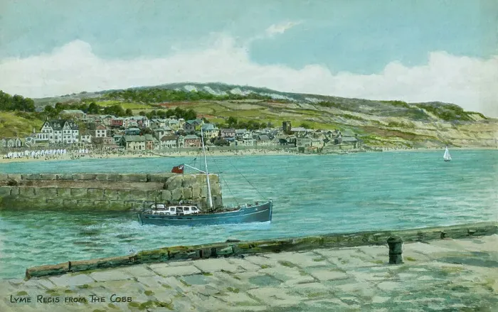 Framed Print : Lyme Regis, Dorset, viewed from The Cobb Framed Print : Lyme Regis, Dorset, viewed from The Cobb
