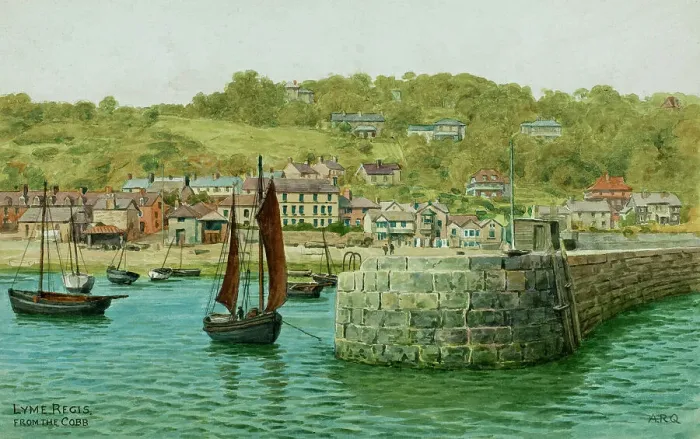 Framed Print : Lyme Regis, Dorset, viewed from The Cobb Framed Print : Lyme Regis, Dorset, viewed from The Cobb