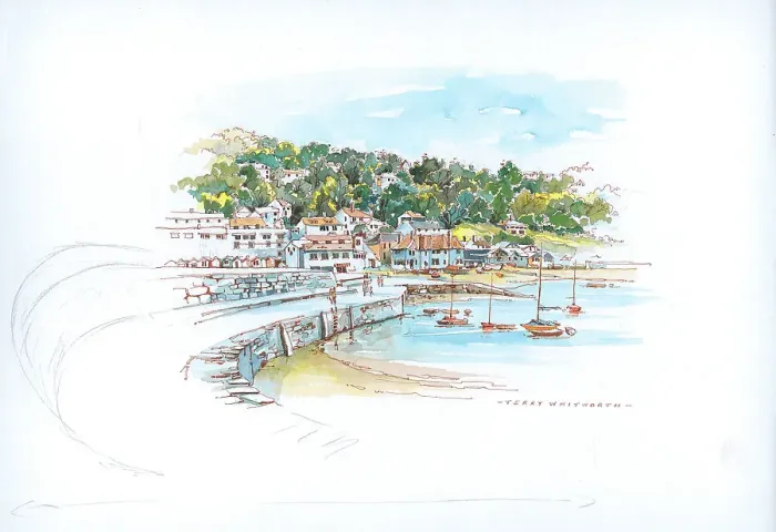 Framed Print : Lyme Regis, the harbour from the Cobb Framed Print : Lyme Regis, the harbour from the Cobb