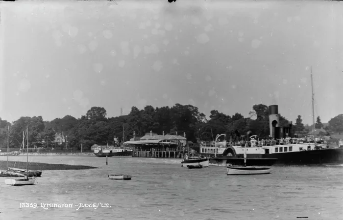 Framed Print : Lymington Waterfront in 1910 Framed Print : Lymington Waterfront in 1910