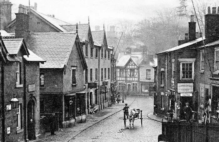 Framed Print : Lymm Bridgewater Street early 1900s Framed Print : Lymm Bridgewater Street early 1900s