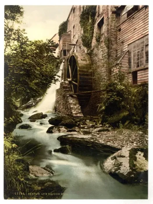Framed Print : Lyn. Mill, East Lyn, Lynton and Lynmouth, England Framed Print : Lyn. Mill, East Lyn, Lynton and Lynmouth, England