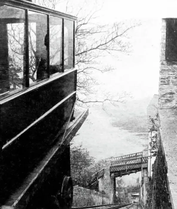 Framed Print : Lynton and Lynmouth Cliff Railway, Victorian period Framed Print : Lynton and Lynmouth Cliff Railway, Victorian period
