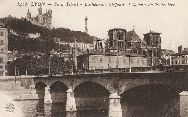 Lyon - Cathedrale St. Jean and Coteau de Fourviere