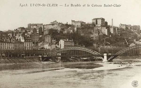 Lyon, France - La Bouble Bridge and St Clair Hill