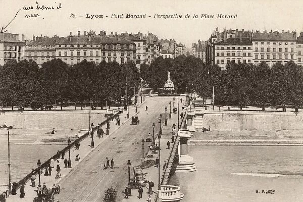 Lyon - Morand Bridge - Looking toward Place Morand